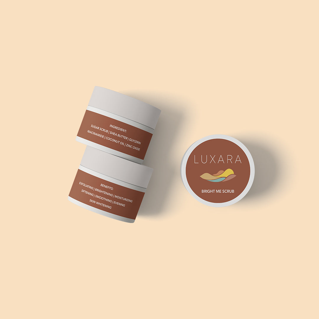 Luxara Bright Me Scrub – natural exfoliating body scrub for glowing skin