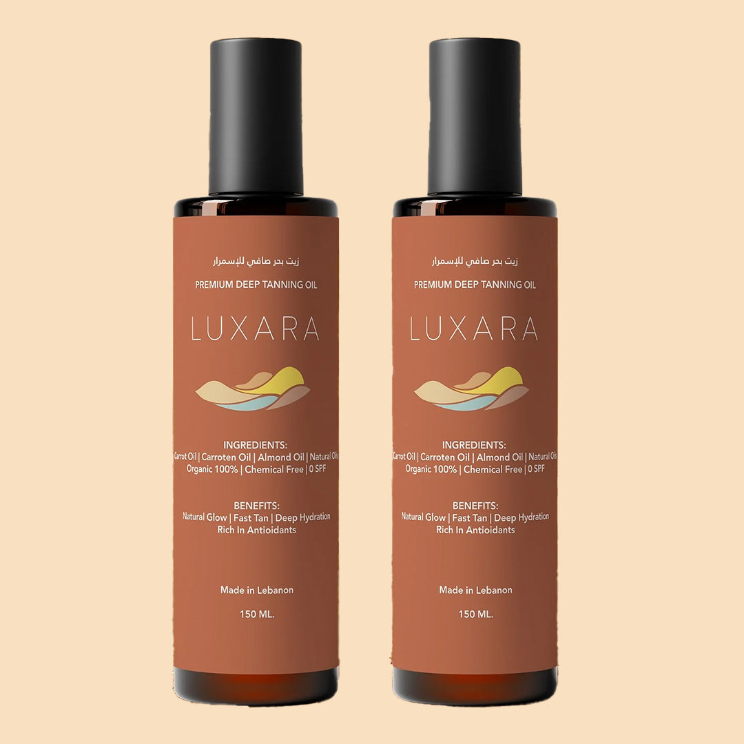 • Natural tanning oil collection by Luxara
• Organic tanning products for summer glow
• Luxara beach and glow skincare Lebanon